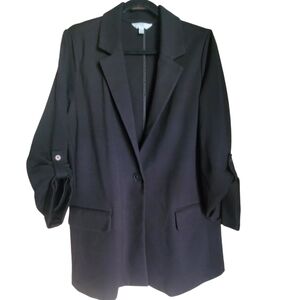 Time and Tru Women's Elegant Black Suit Jacket